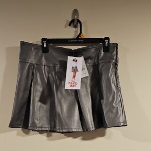 Celebrity Pink Shimmering Silver Mini Skirt